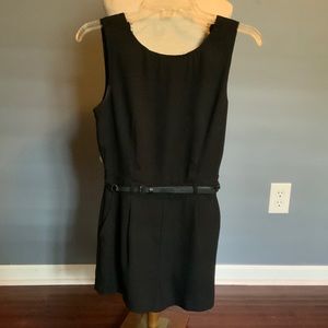 Forever 21 Black Lace Romper With Belt